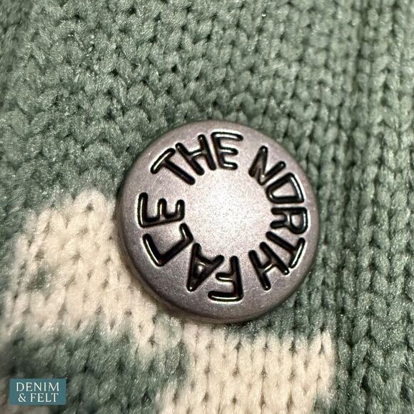 The North Face Gordon Lyons 1/4-Zip Printed Aztec Fleece Jacket Green Large!! - Picture 6 of 14